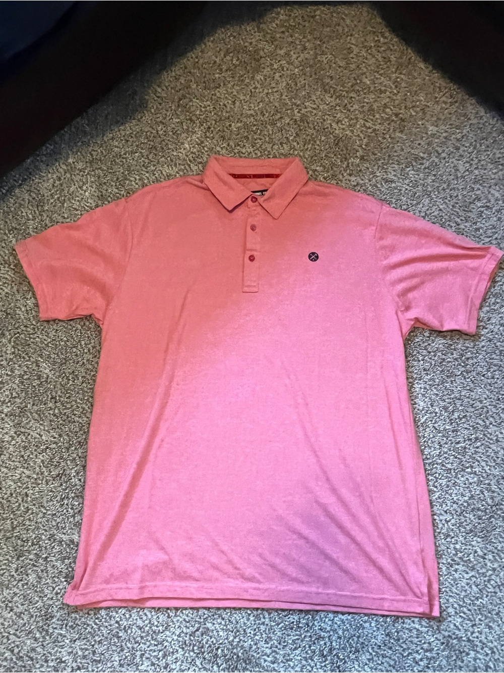 DIXXON Men's Red Polo Shirt with Subtle Logo